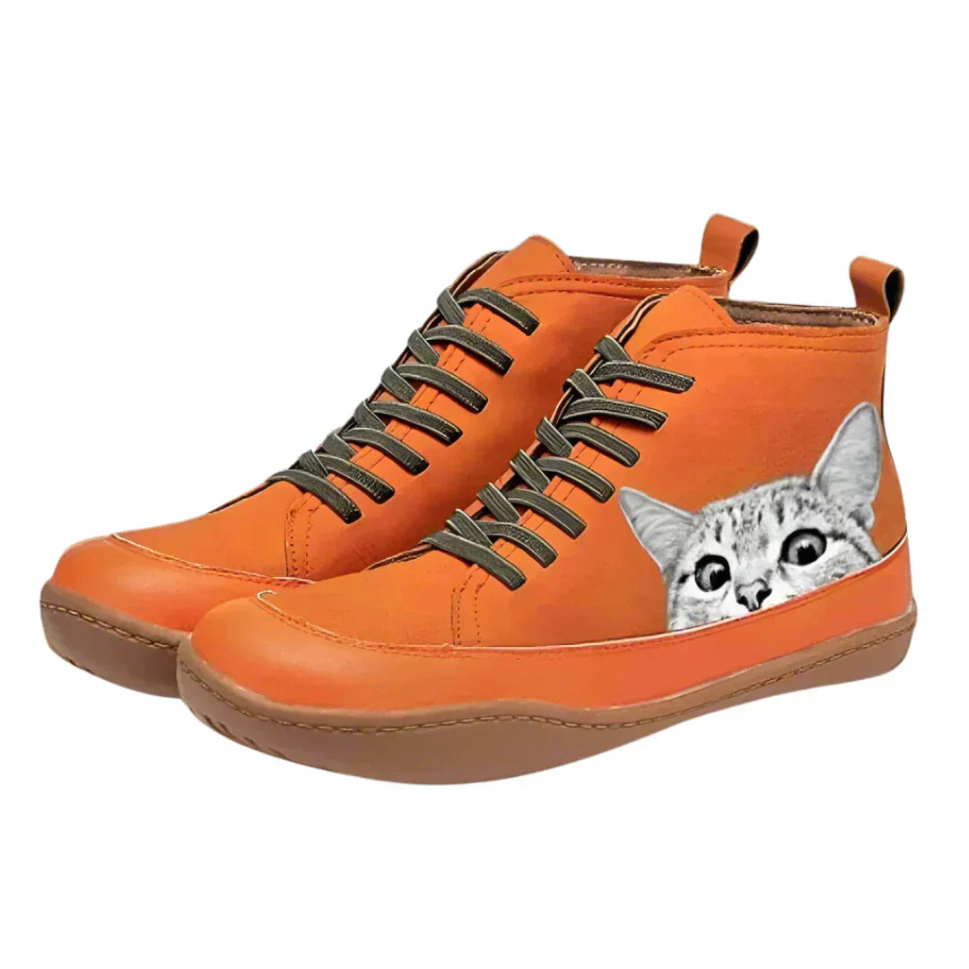 Vaenya™ - STYLISH ANKLE BOOTS WITH CAT-THEMED DESIGN