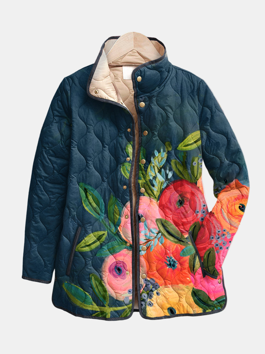Zorina™ - ELEGANT FLORAL QUILTED JACKET