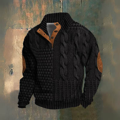 Noxen™ - HIGH NECK 3D KNIT PRINT DESIGN SWEATER