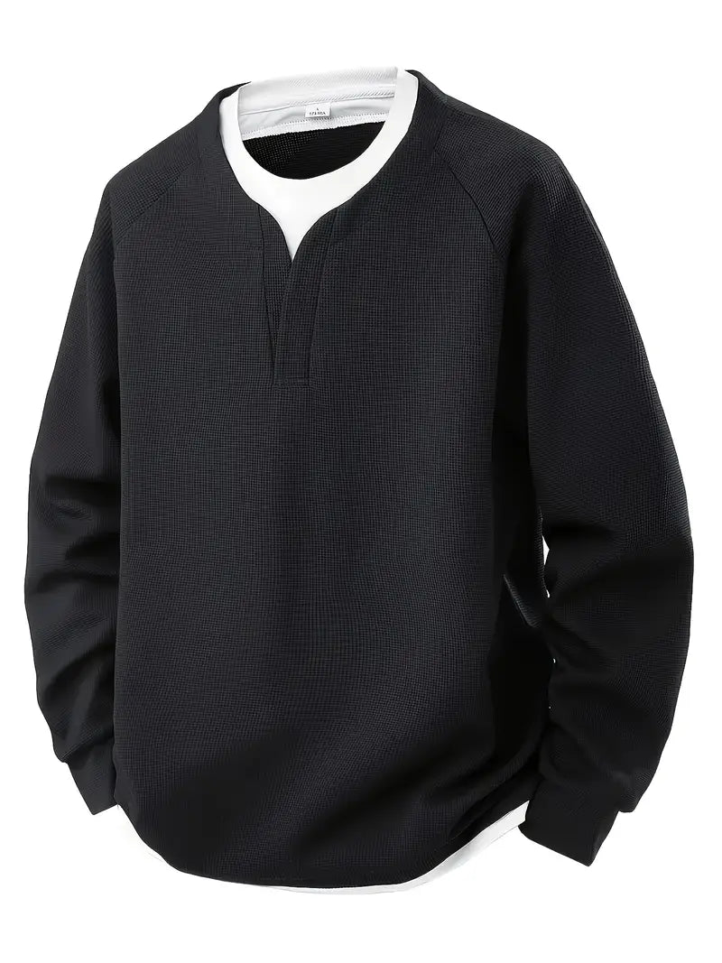 Easton™ - LAYERED LONG SLEEVE SWEATER WITH ELEVATED STYLE