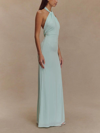 Aveline™- GRACEFUL HALTER MAXI DRESS