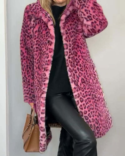 Xylia™ – ELEGANT LEOPARD PRINT LONG COAT