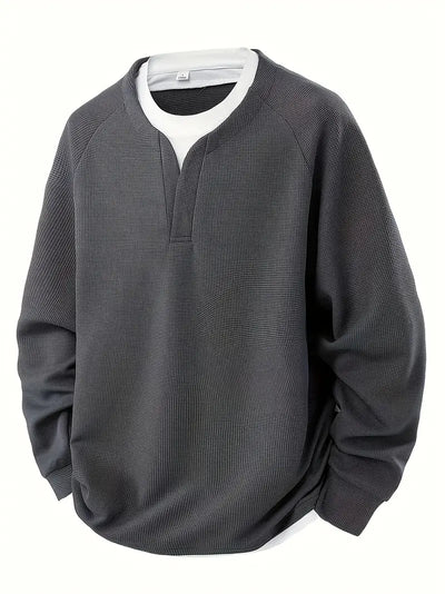 Easton™ - LAYERED LONG SLEEVE SWEATER WITH ELEVATED STYLE