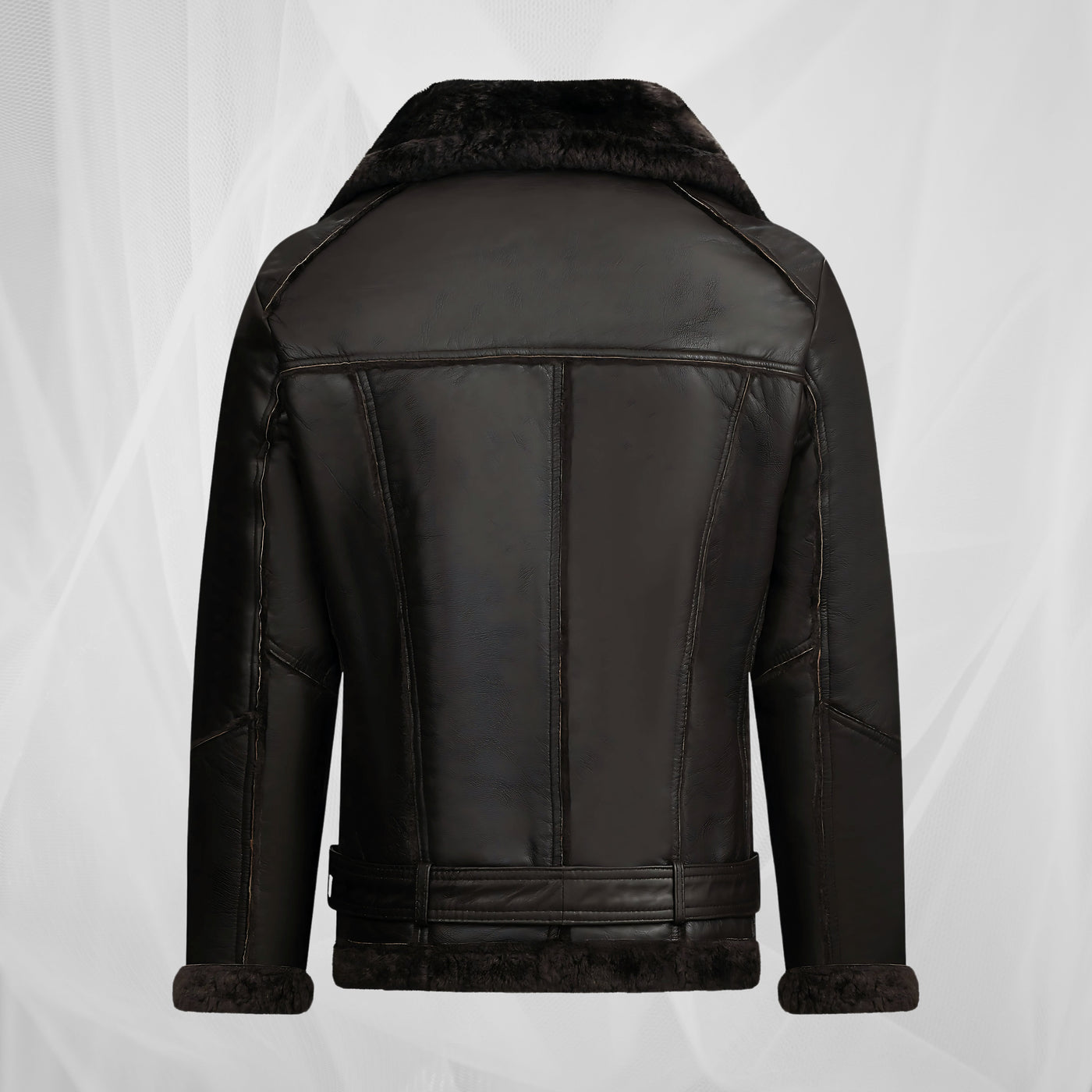 Luke™ – MEN’S STYLISH BLACK SHEARLING JACKET