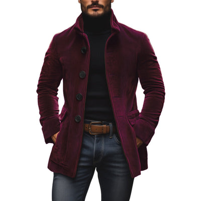 Lennox™ - VINTAGE SLIM FIT COAT WITH STAND COLLAR