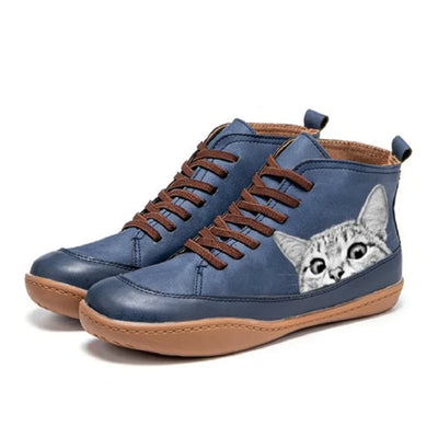 Vaenya™ - STYLISH ANKLE BOOTS WITH CAT-THEMED DESIGN
