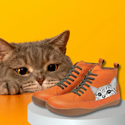 Vaenya™ - STYLISH ANKLE BOOTS WITH CAT-THEMED DESIGN