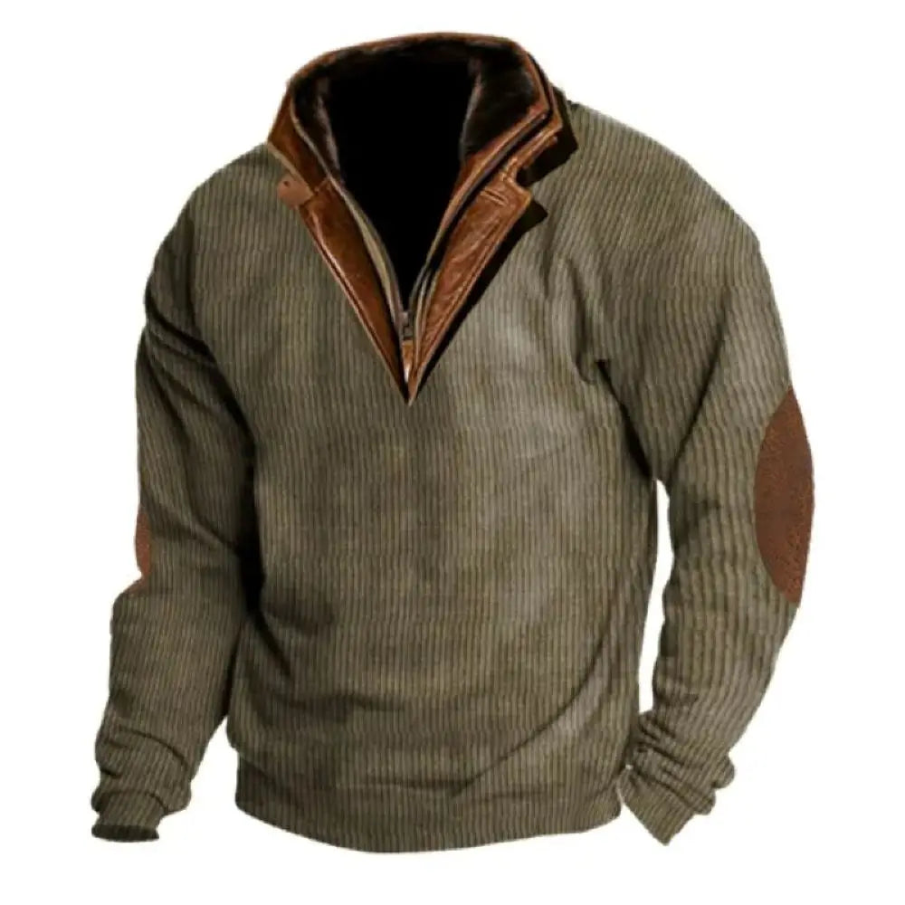 Halden™ - MEN'S ZIP POLO SWEATSHIRT WITH LUXURIOUS COLLAR