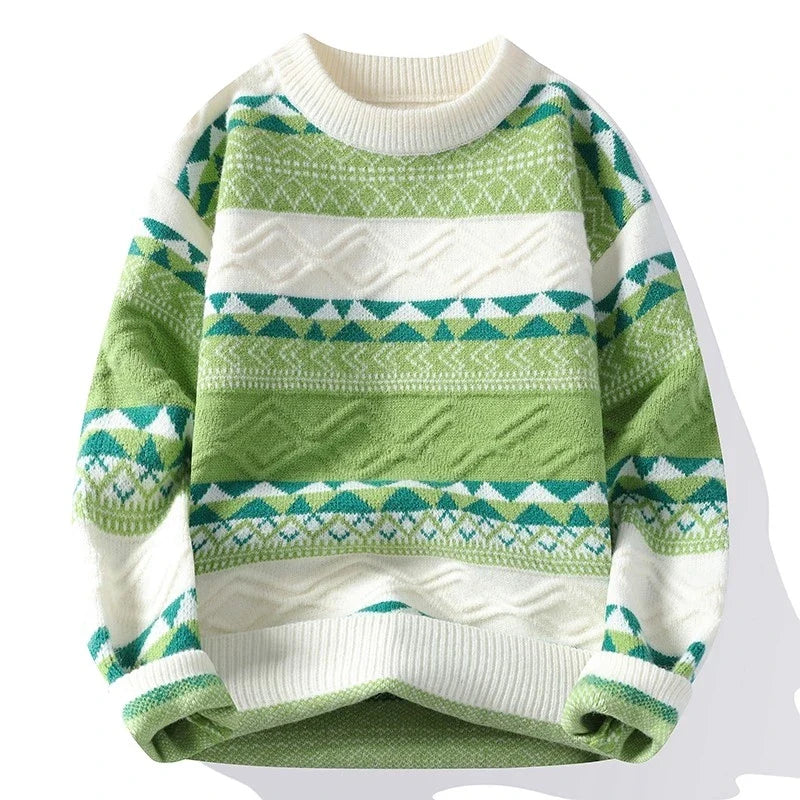 Declan - COZY STRIPED KNIT SWEATER
