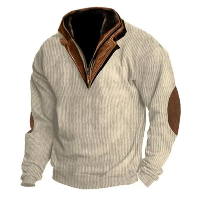 Halden™ - MEN'S ZIP POLO SWEATSHIRT WITH LUXURIOUS COLLAR