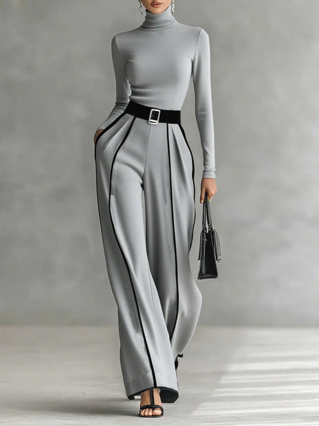 Serelva™ | MODERN KNIT TOP & FLOW PANT SET