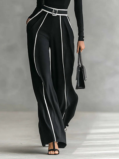 Serelva™ | MODERN KNIT TOP & FLOW PANT SET