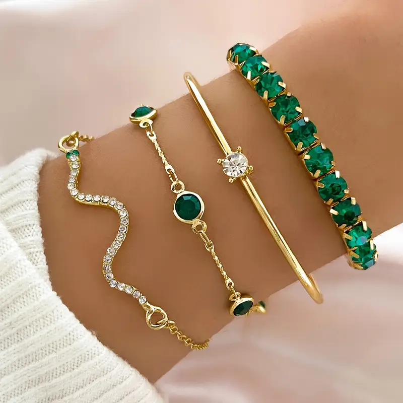 Quinara - TIMELESS VINTAGE GREEN BRACELET SET