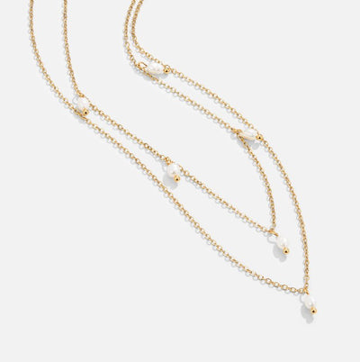 Paelina – ELEGANT LAYERED PEARL DROP NECKLACE