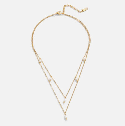 Paelina – ELEGANT LAYERED PEARL DROP NECKLACE